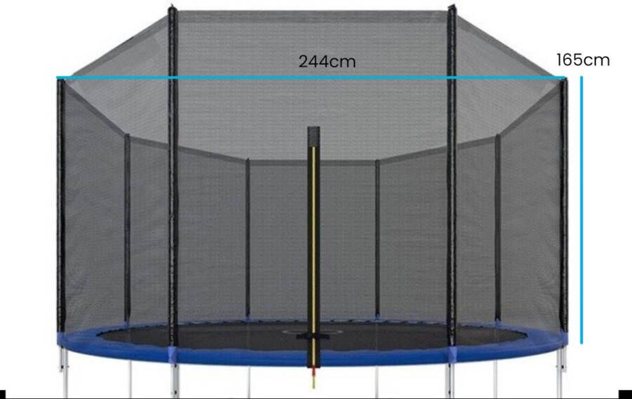 Viking Sports Veiligheidsnet trampoline 244 cm buitenzijde geschikt voor 6 palen