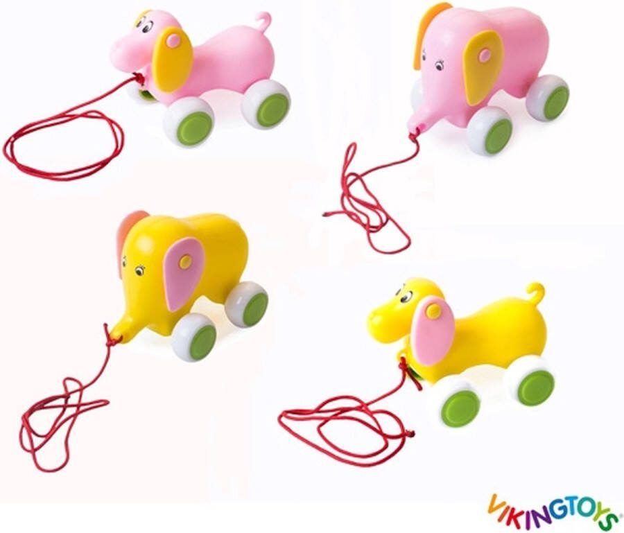 Viking Toys Trekfiguur baby hond en olifant