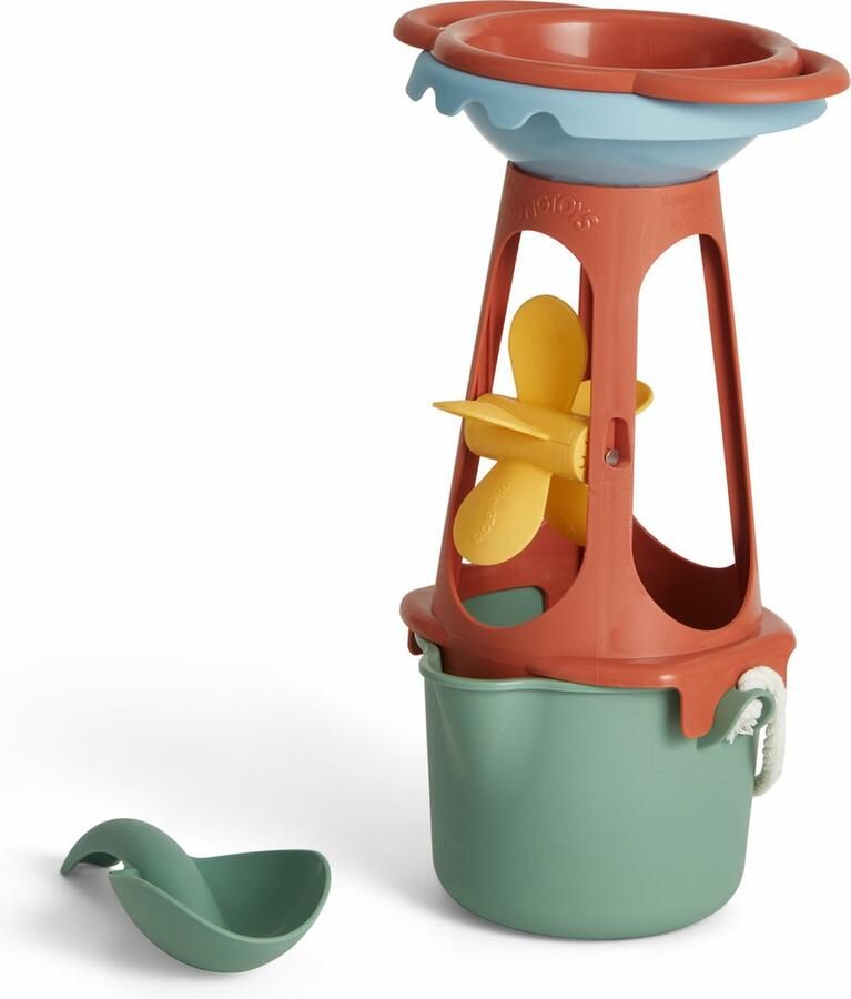 Viking Toys RE:LINE Zand- En Watermolen Speelset Met Zeefje Schepje En Emmer Gemaakt Van 100% Gerecycled Plastic Geschikt Vanaf 1 Jaar
