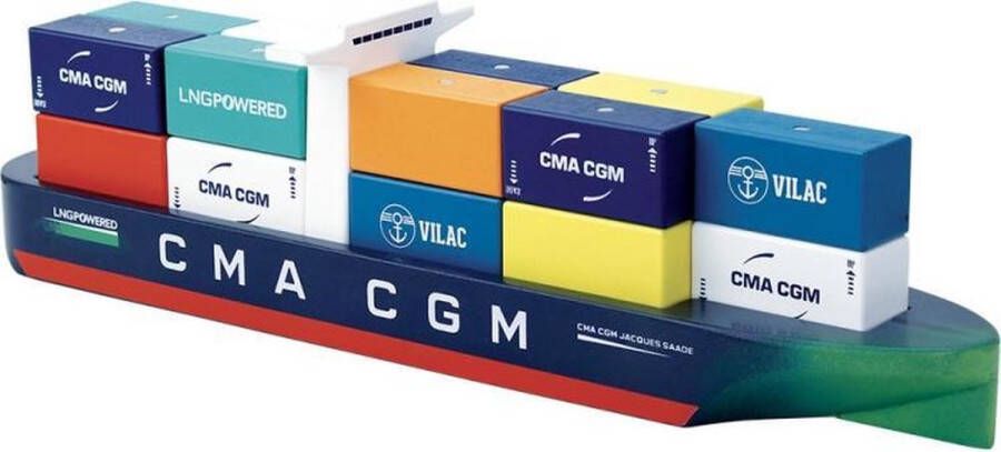 Vilac Containerschip Blokken met Magneten Hout 45cm Lang Handgemaakt