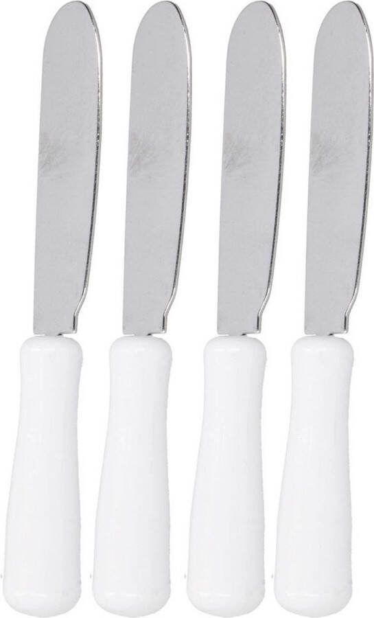 Vilde Botermesje Edelstaal 10 cm 4 stuks Smeermessen Boterstrooier