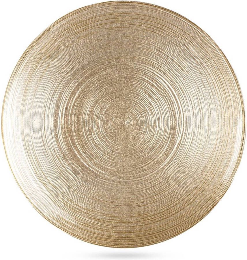 Vilde Dessertbord Glas Gouden 21 cm Taart Bordjes Bord Ontbijtbord Borden