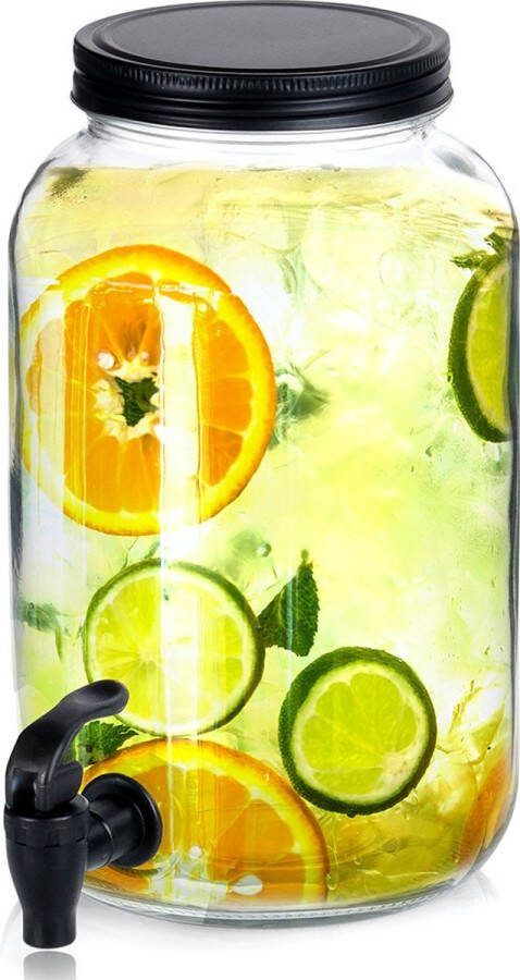 Vilde Drankdispenser met Kraan Glas 3 2 l Kraantje Limonadetap Drank Dispenser Limonadedispenser Kan Karaffe