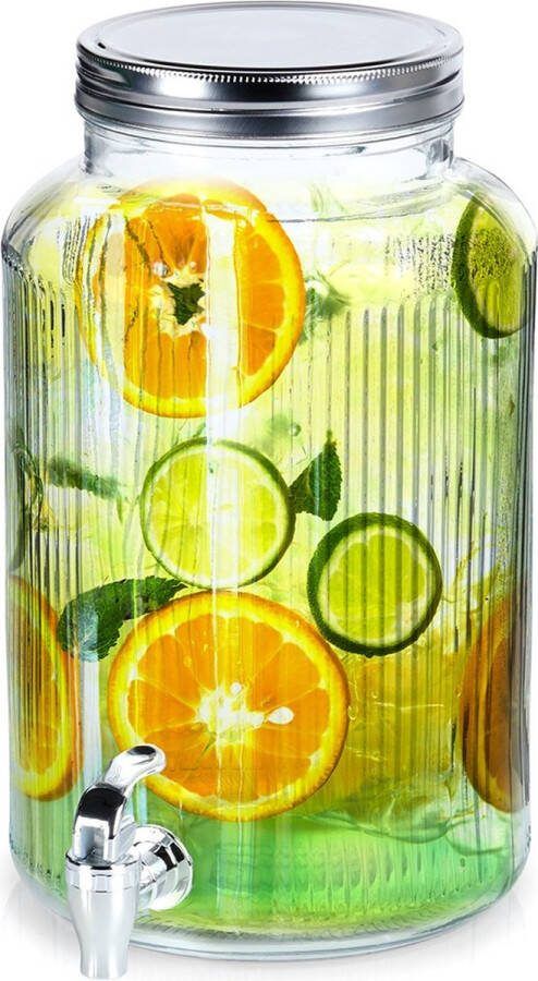 Vilde Drankdispenser met Kraan Glas 6 2 l Kraantje Limonadetap Drank Dispenser Limonadedispenser Kan Karaffe