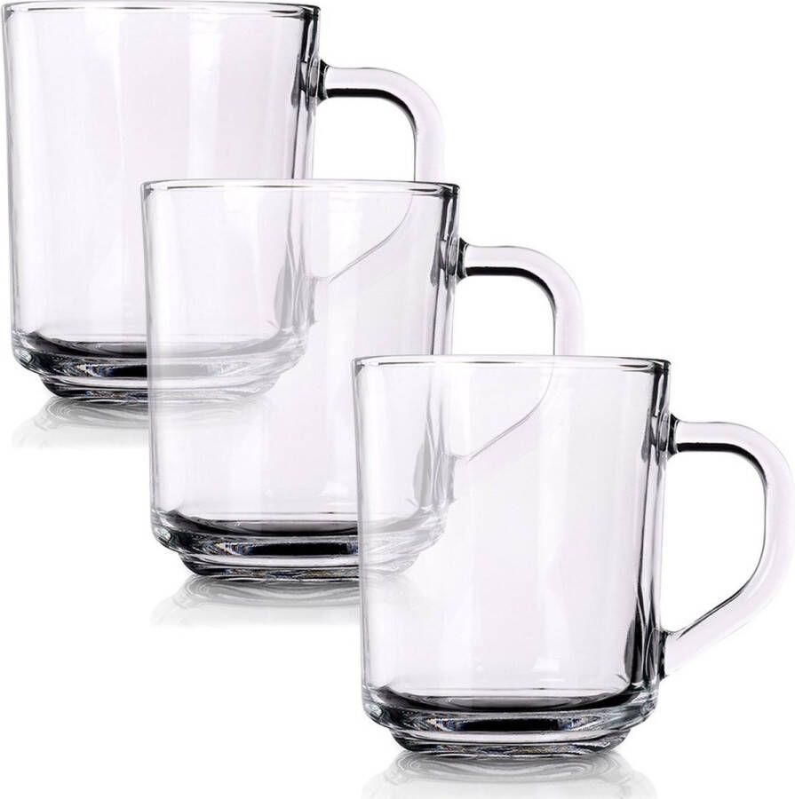 Vilde Drinkglazen voor Koffie en Thee 230 ml 3 stuks Waterglazen Glazen Limonadeglazen