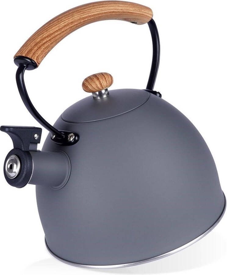 Vilde Fluitketel Edelstaal Grijs 2 5 l Waterketel met Fluitje