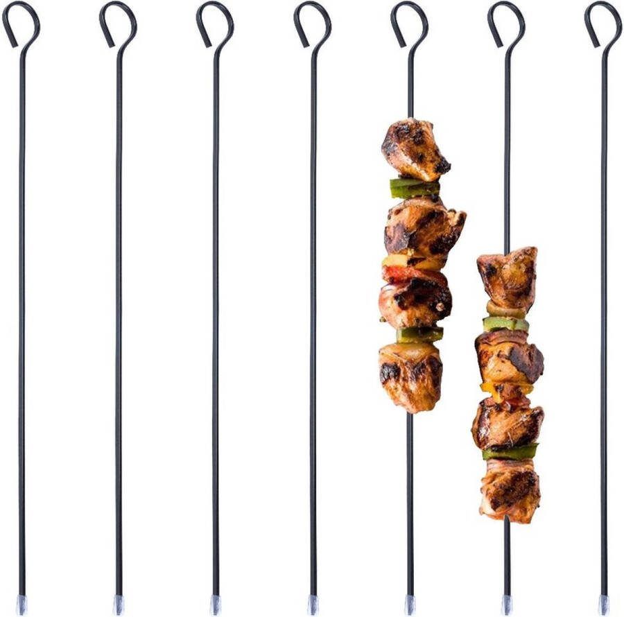 Vilde Grillspiesen Edelstaal Zwart 31 5 cm 8 stuks Barbecuespiezen Kebab Grill Bbq Barbecue Spiezen Sjasliekspiesen