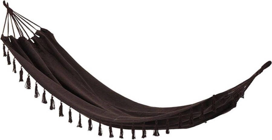 Vilde Hangmat Bruin Één Persoon 200x100 cm Reishangmat voor Camping Tuin Outdoor