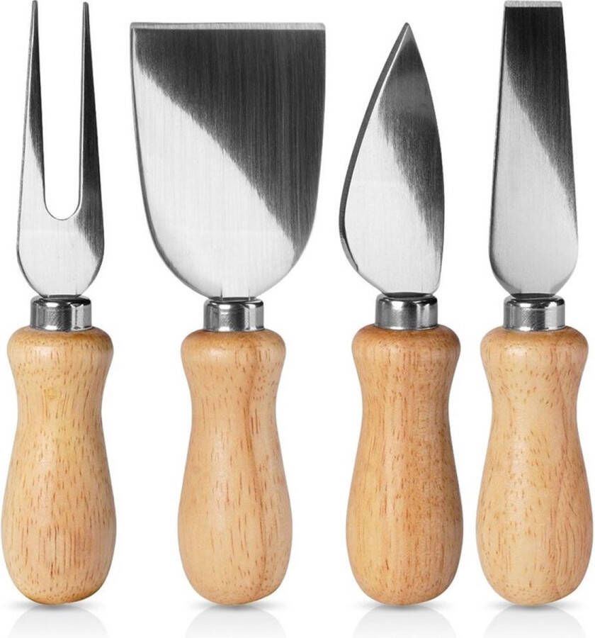 Vilde Kaasmessenset Edelstaal 4 stuks Kaasmessen Set Kaasmesjes Messen Kaasmes Mes voor Kaas