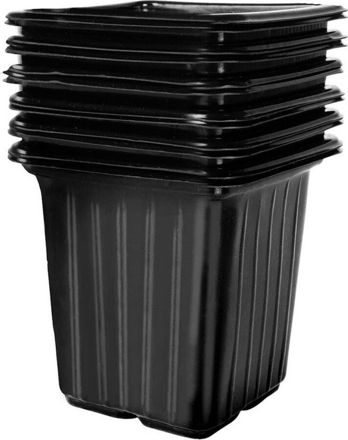 Vilde Kweekpotjes Plastic 8x8 cm 12 stuks Pot Moestuin Plant Potjes Kweekpotten Bloempot Plantenpot