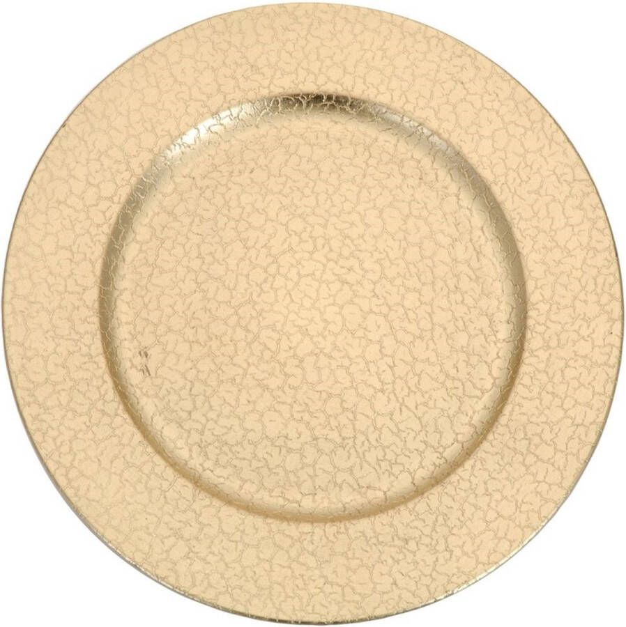 Vilde Onderbord Gouden 33 cm Bord Onderborden Kaarsenbord Onderzet Bord Decoratieve Rand