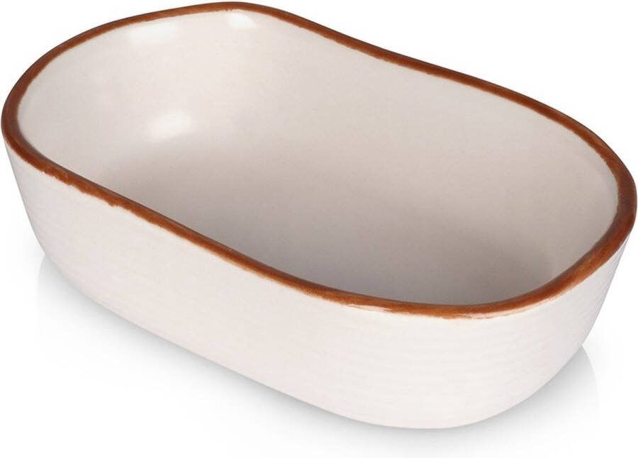 Vilde Ovenschaal Keramiek Wit 10 5x6 5x3 cm 75 ml Ovenschotel Braadslede Braadpan