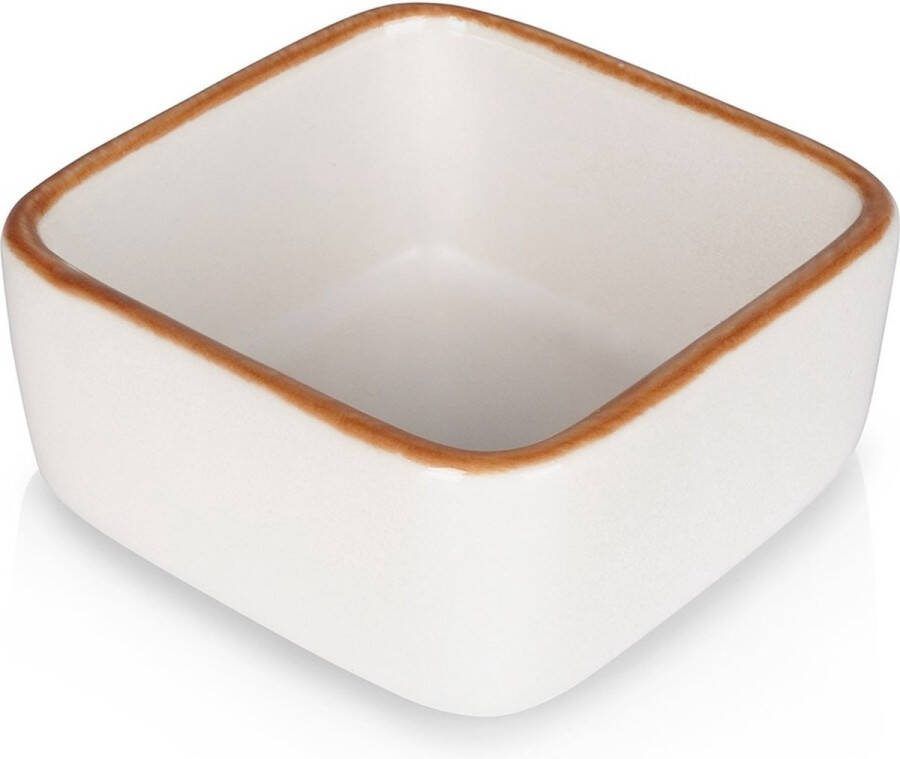 Vilde Ovenschaal Keramiek Wit 7 5x7 5x3 5 cm 85 ml Ovenschotel Braadslede Braadpan