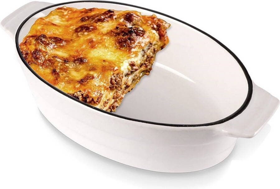 Vilde Ovenschaal Porselein Wit 19 5x11x5 cm 360 ml Ovenschotel Braadslede Braadpan