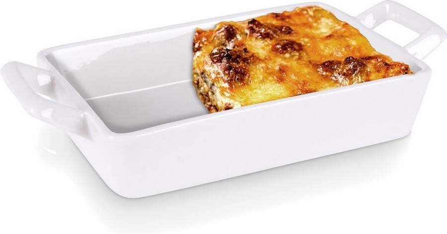 Vilde Ovenschaal Porselein Wit 20x10x4 cm 300 ml Ovenschotel Braadslede Braadpan