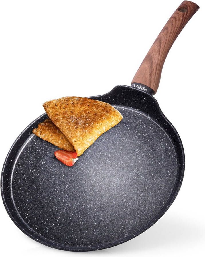 Vilde Pannenkoekenpan Graniet BLACK&WOOD 24 cm Omeletpan Pancake Eierpan Pannenkoekpan