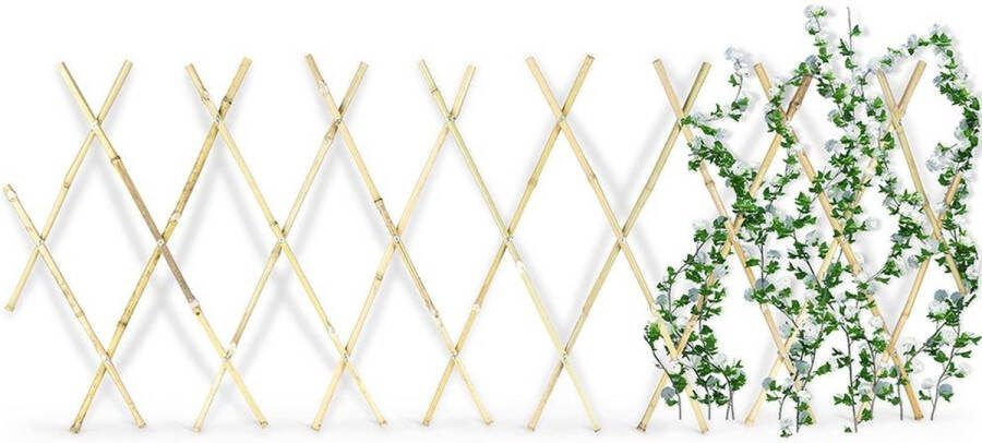 Vilde Plantenklimrek Bamboe Opvouwbare 45x180 cm Klimrek voor Planten Klimplanten Klimplantenrek Plantensteun
