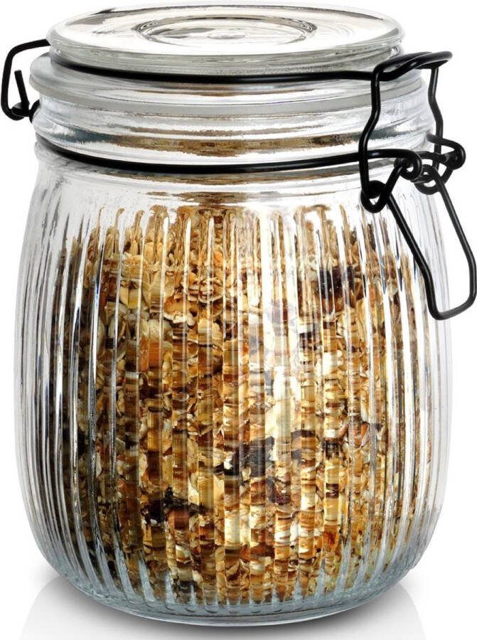Vilde Pot met Beugelsluiting Glas 750 ml Inmaakpot Weckpot Confituren