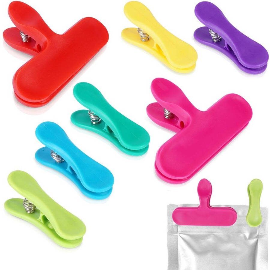 Vilde Sluitclips Gekleurd 7 stuks Zakclips Vershoudclips