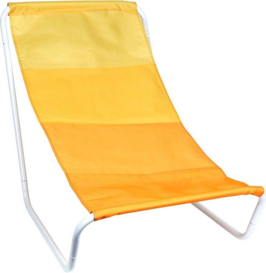 Vilde Strandstoel Opvouwbaar Geel Strandmat Zonneligstoel Ligstoel Ligbed Tuinstoel Campingstoel