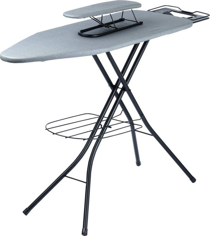 Vilde Strijkplank met Mouwplank Grijs 140x39x92 cm Inklapbaar