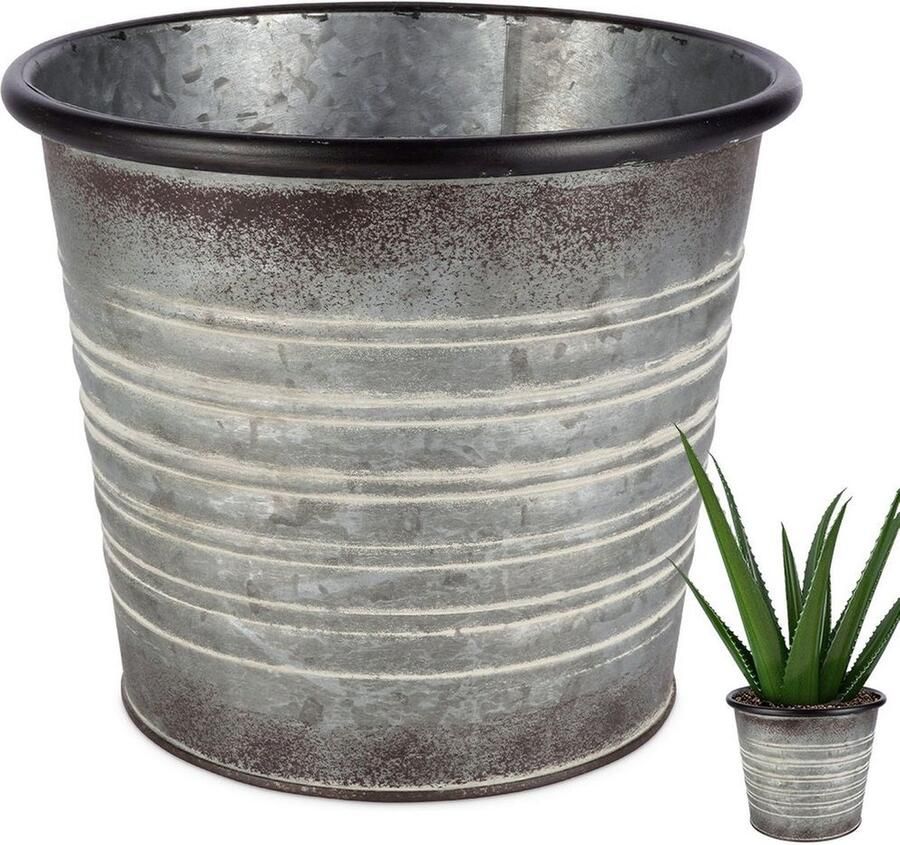 Vilde Bloempot Metaal 19x16 cm Plantenstandaard Plantenmand voor Planten Bloemen