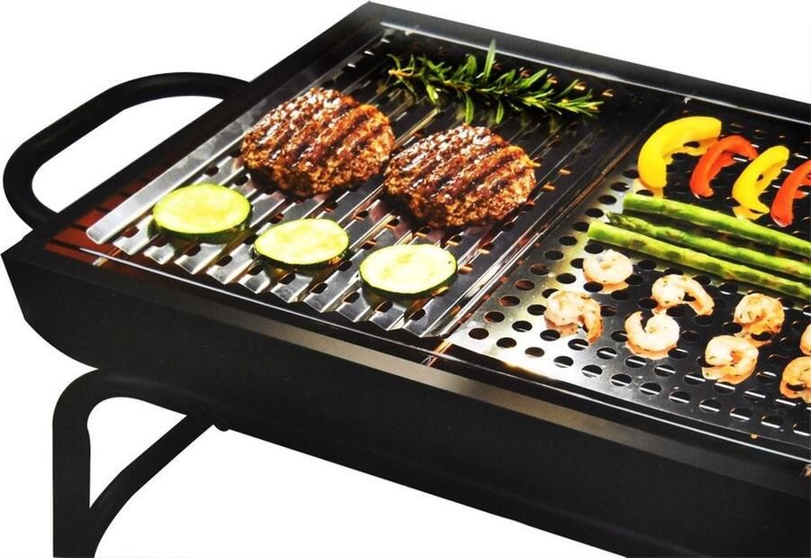 Vilde Grillplaat Edelstaal Geperforeerd 46x30 cm Bakplaat Ovenplaat Grillpan Grill Pan Steakpan