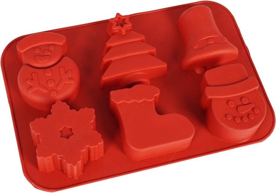 Vilde Koekjesvorm Silicone Rood Kerst Bakvorm voor Koekjes