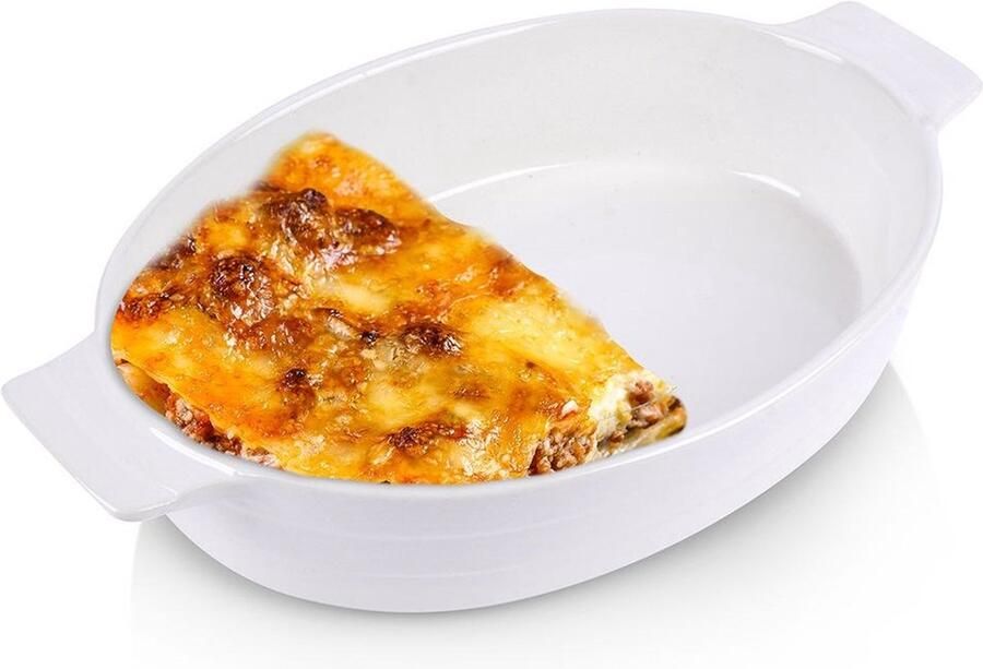 Vilde Ovenschaal Keramiek Wit 31 5x19 5x6 cm Ovenschotel Braadslede Braadpan