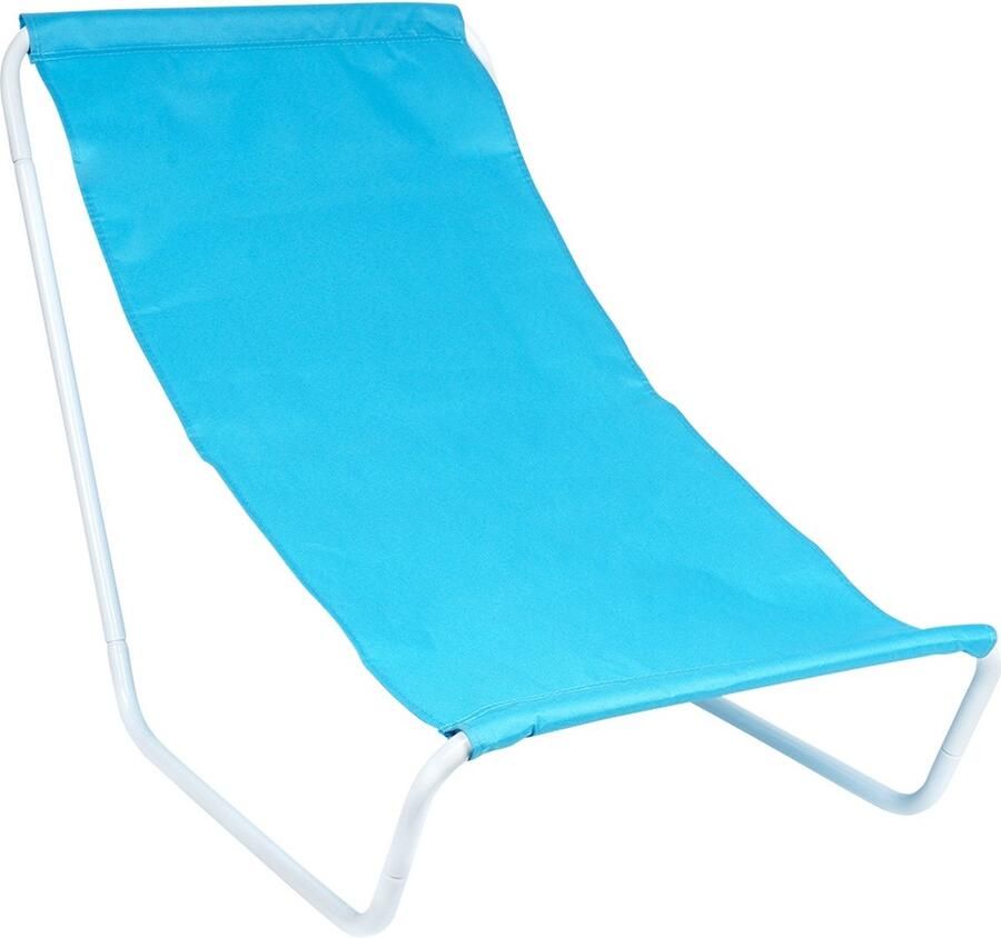 Vilde Strandstoel Opvouwbaar Blauw Strandmat Zonneligstoel Ligstoel Ligbed Tuinstoel Campingstoel