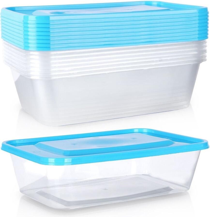 Vilde Voedselcontainer met Deksel 600 ml 10 stuks Vershoudbakjes Vershouddoos Bakjes Diepvriesbakjes Vershouden