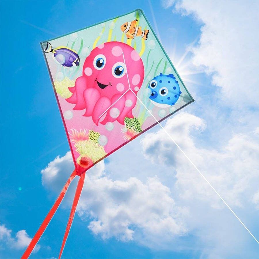 Vilde Vlieger Octopus 57x52 cm voor Kinderen