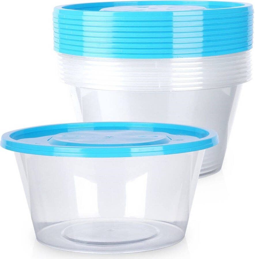 Vilde Voedselcontainer met Deksel 650 ml 10 stuks Vershoudbakjes Vershouddoos Bakjes Diepvriesbakjes Vershouden