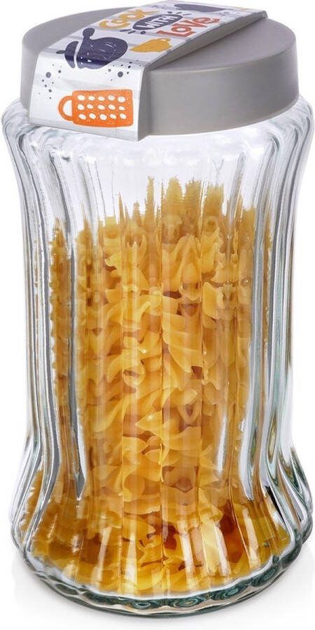 Vilde Voedselcontainer Strooibus Glas 1 6 l Container voor Losse en Keuken Voedsel Doos