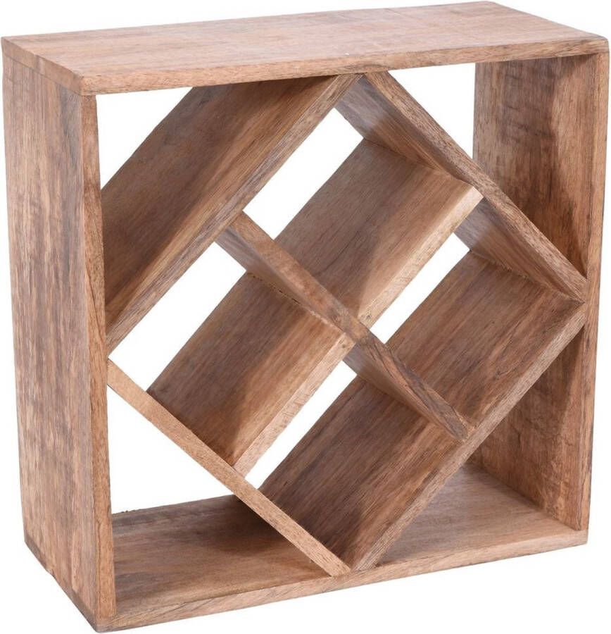 Vilde Wijnrek Houten 8 Flessen 33x15 cm Flessenrek Wijnkast Wijnfleshouder Staand Fleshouder Wijnhouder
