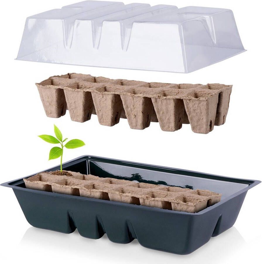 Vilde Zaaitray 33x23 cm Kweektray Propagator Kweekbak Kweekkast Bloempot