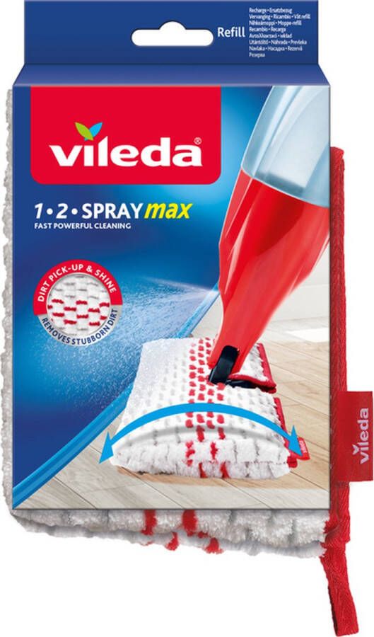 Vileda 1.2.Spray MAX Vervanging Microvezelpad voor 12 Spray Max systeem 1 Stuk