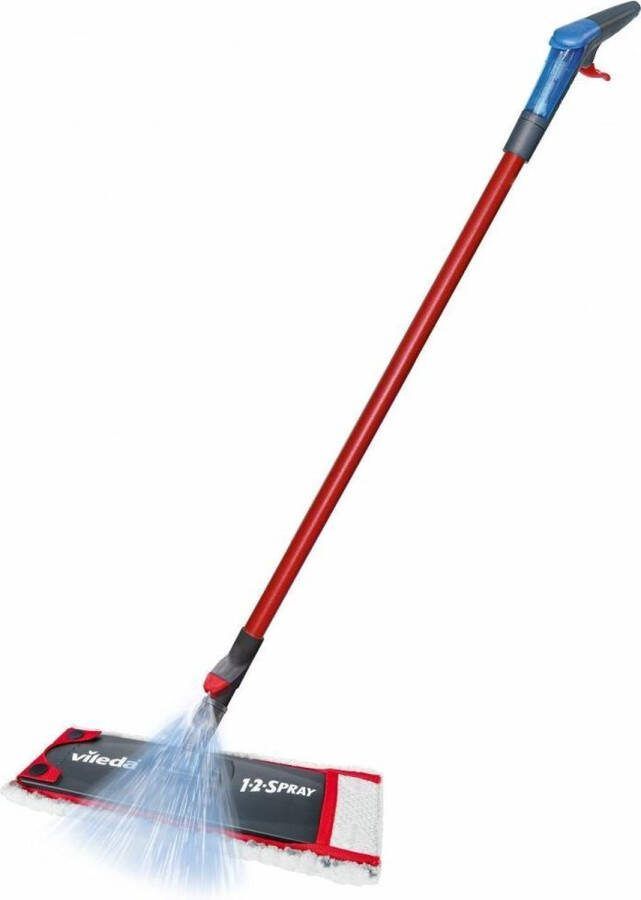 Vileda 1.2. Spray spraymop Microvezelmop met spraysysteem Geschikt voor alle soorten vloeren