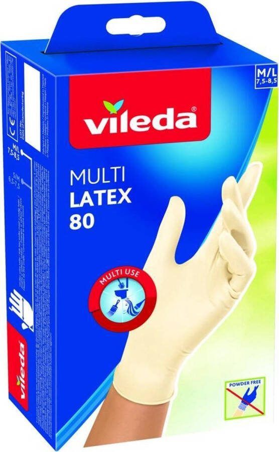 Vileda Multi Latex Handschoenen M L 80 Stuks