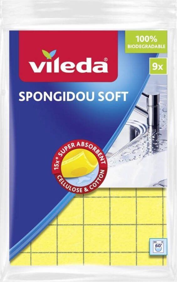 Vileda 2x Spongidou Sponsdoek 9 Stuks