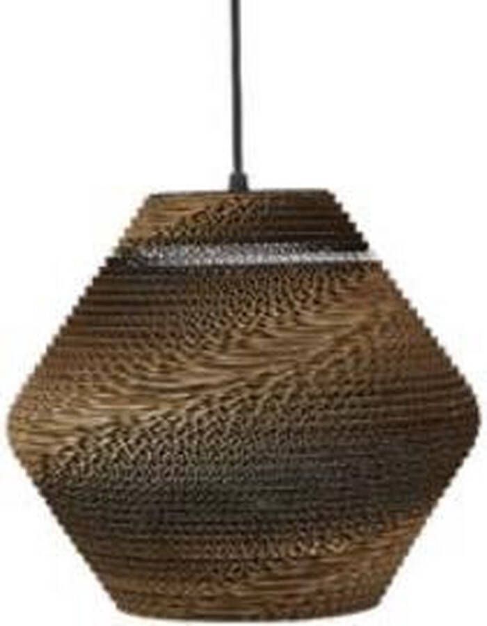 Villa Collection Alk hanglamp bruin met zwart koord