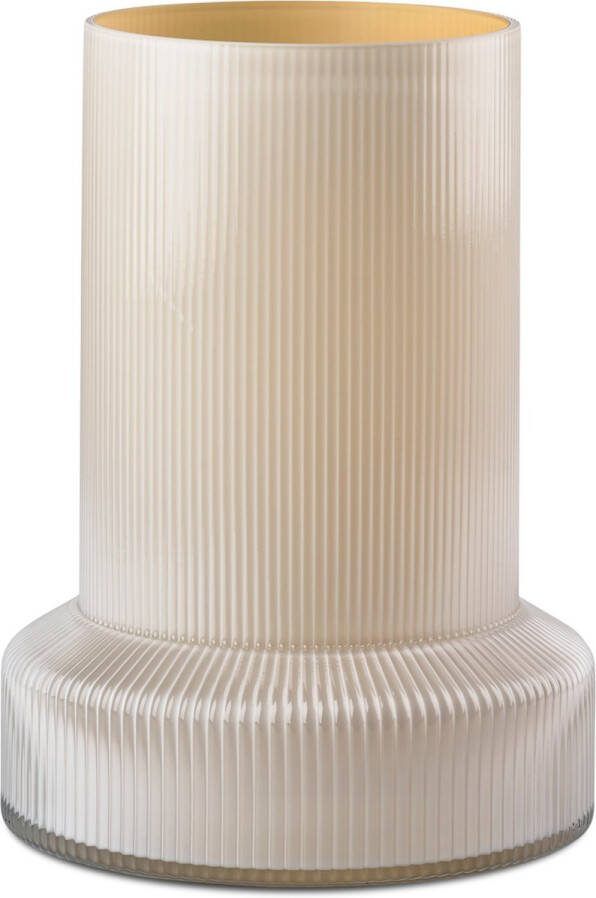 Villa Collection Hvils glazen vaas wit 21 x 29 cm