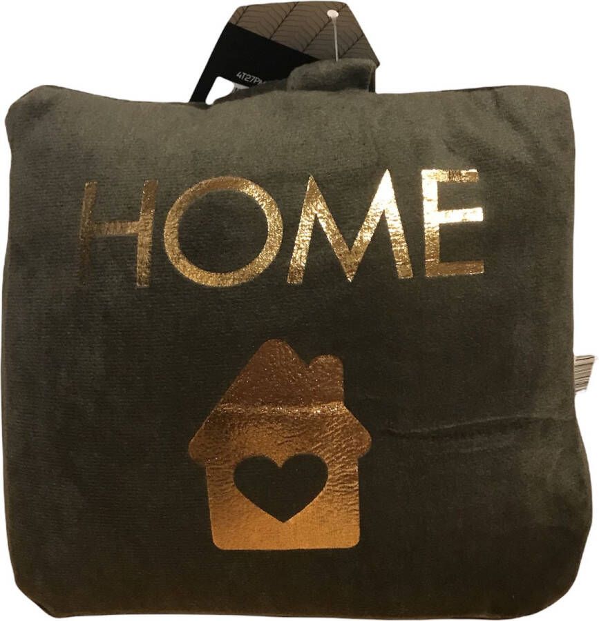 Villa Volance Deurstopper Home velvet windstiller grijs groen goud
