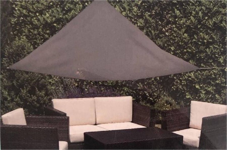 Villa Volance Schaduwdriehoek 5x5x5 meter donkergrijs Schaduwdoek UPF 50+ UVA zonnedoek incl. touwen voor bevestiging