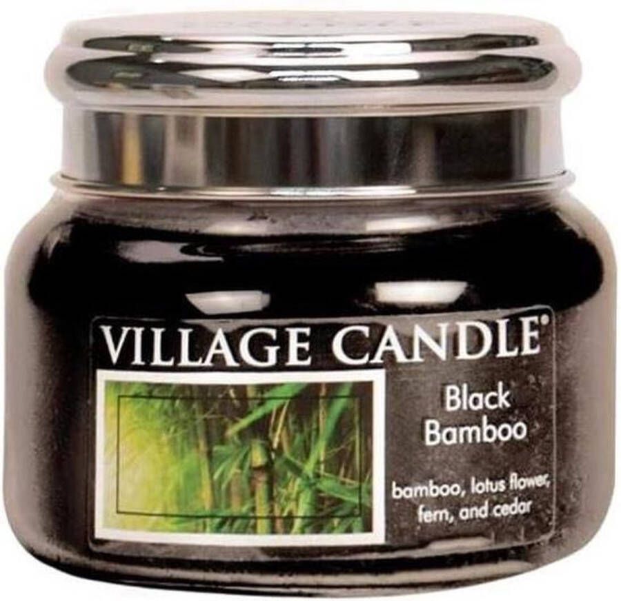 Village candle Geurkaars Black Bamboo 8 X 9 5 Cm Wax Zwart