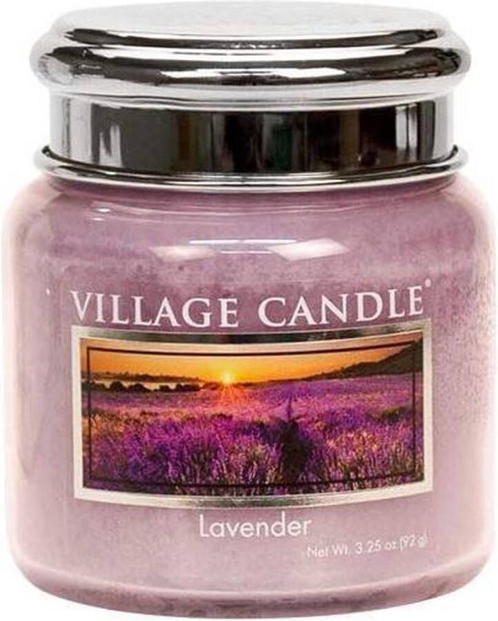 Village Candle Geurkaars Lavender 6 5 X 7 cm Wax glas Lila