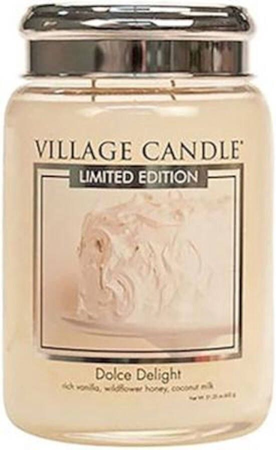 Village candle Geurkaars Dolce Delight Ø9 5 x 15 cm Wax Crème