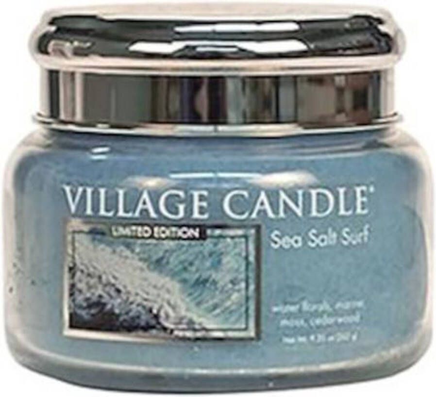 Village candle Geurkaars Sea Salt Turf Ø9 5 x 8 cm Wax Blauw