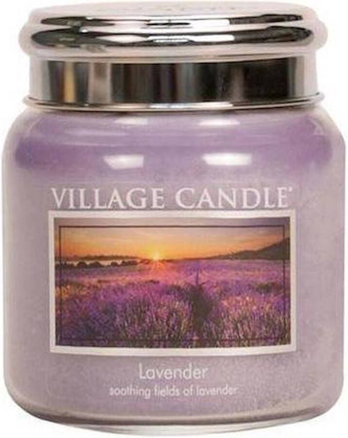 Village Candle Medium Jar Lavender de rustgevende geur van Lavendel