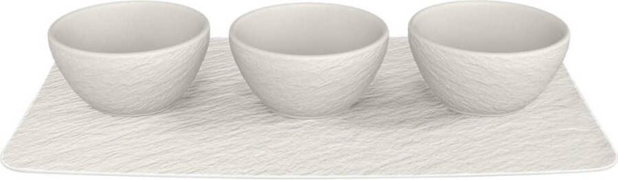 Villeroy Boch Villeroy & Boch Dipschaaltjes Set Manufacture Rock Wit 4-delig